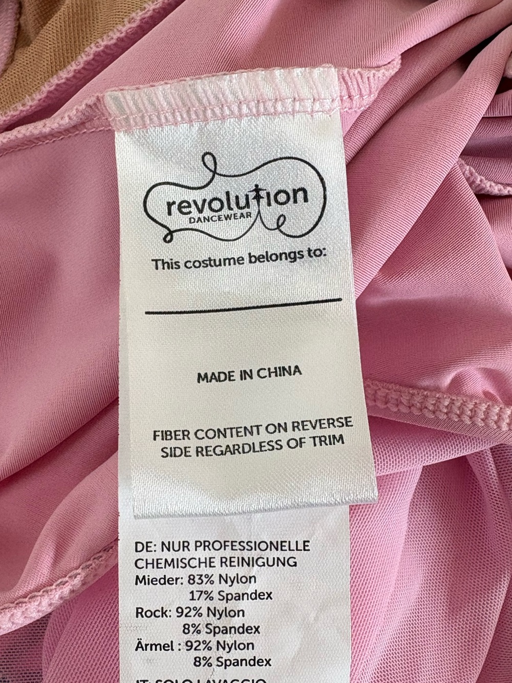 Revolution Pink Dancewear Dress Adult Medium EUC Asymmetrical Hem Lyrical Fairy - Picture 3 of 15
